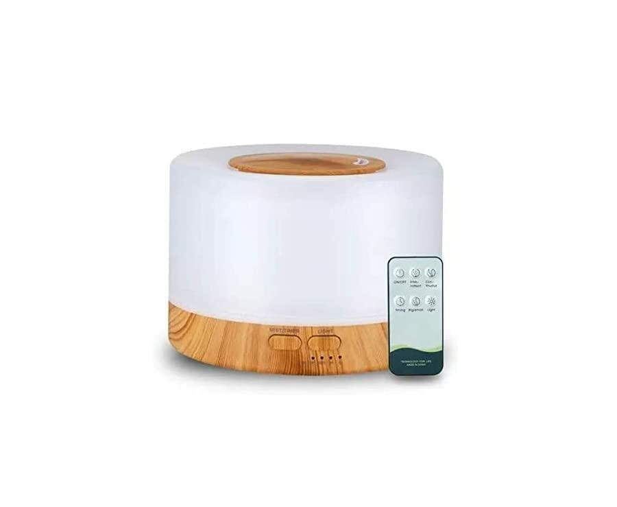 [Like_new] ZENVES 500ml Ultrasonic Essential Oil Diffuser with Remote Control LED Light