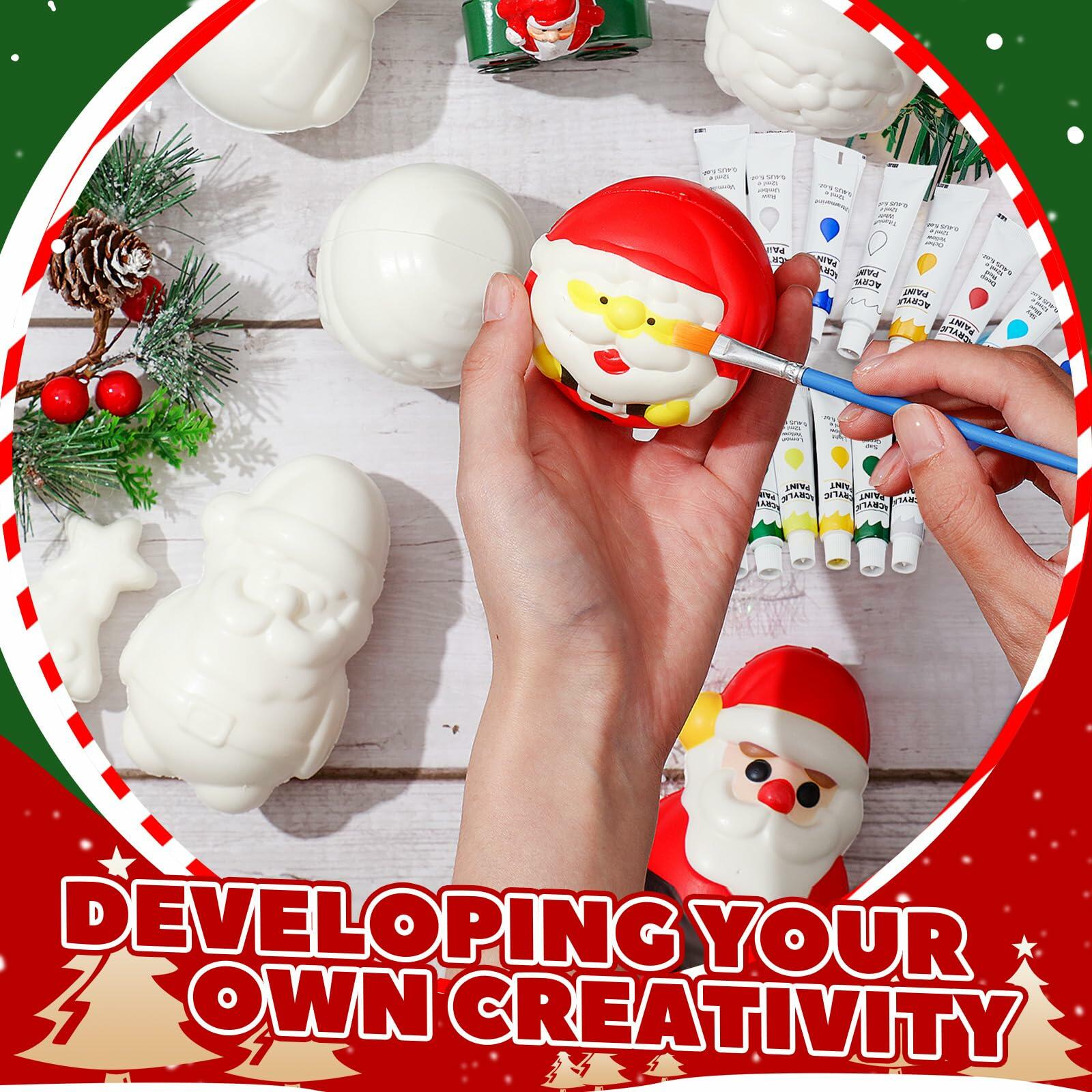 Poen 12 Pack Christmas Slow Rise Squeeze Soft Toy Kids Xmas Crafts