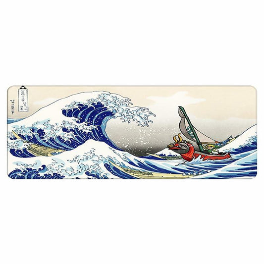 Kanagawa Extended Gaming Mouse Pad Large 31.5x11.8 Inch Non-Slip Rubber