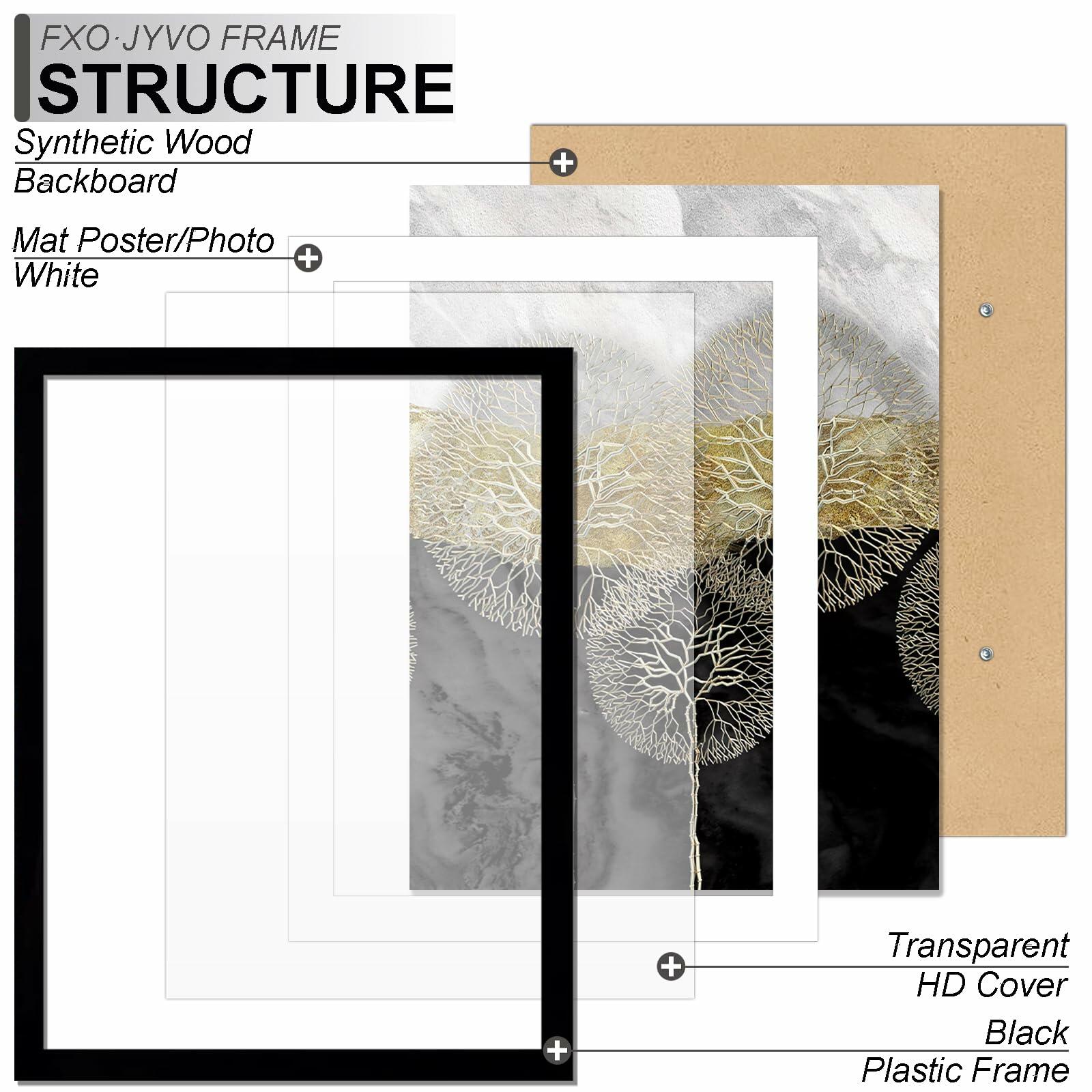 Fxojyvo 5x7 Picture Frame Black Wall Mount Display 1 Pack