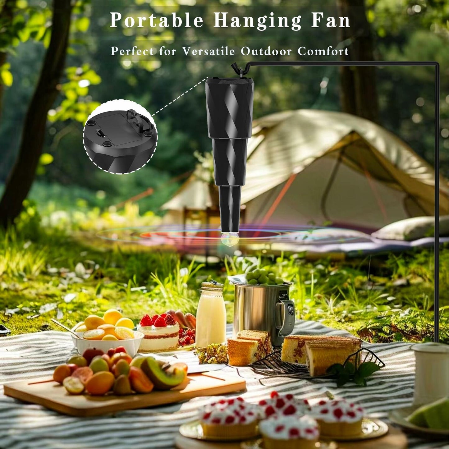 [Like New] zenhealth 4 Pack Fly Fan Portable Battery Powered for Table Desk Camping