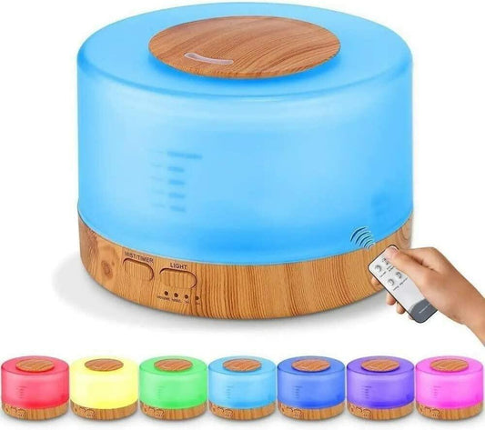 [Like_new] ZENVES 500ml Ultrasonic Essential Oil Diffuser with Remote Control LED Light