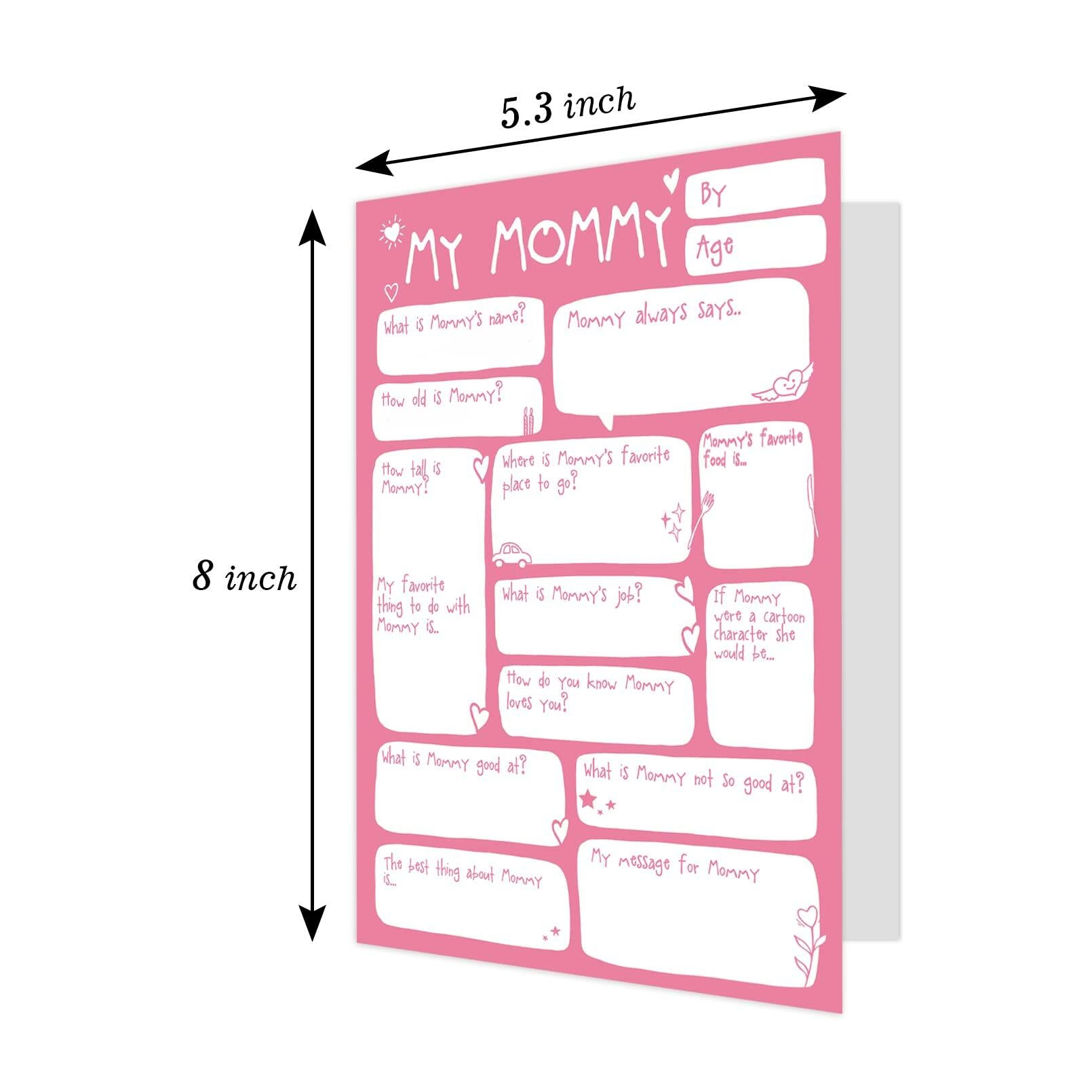 Ogeby Mothers Day Card Gift from Daughter, Funny Lovely Birthday Card for Mom