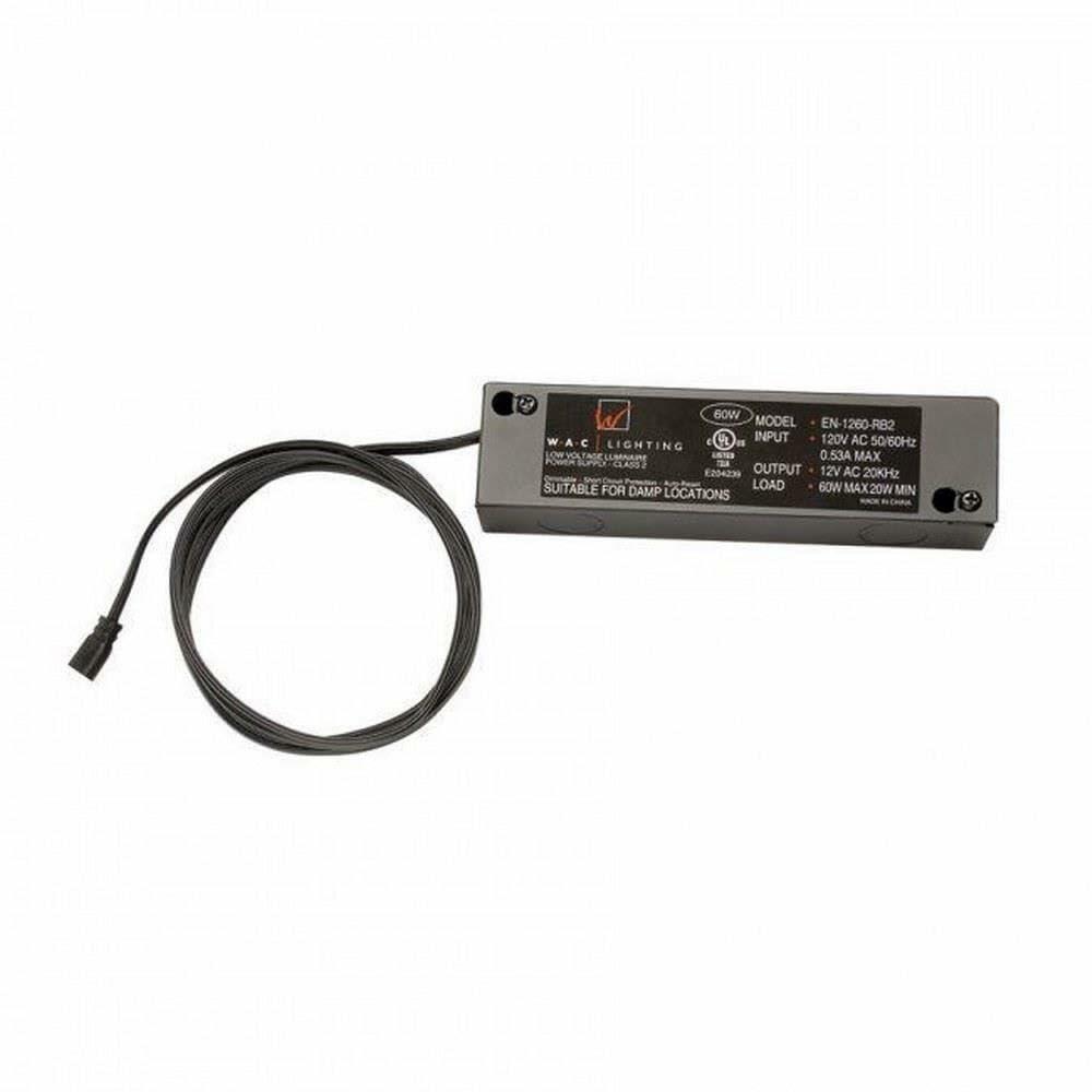 WAC Lighting EN-2460-RB2-T 120V 24V 60W Remote Electronic Transformer Black