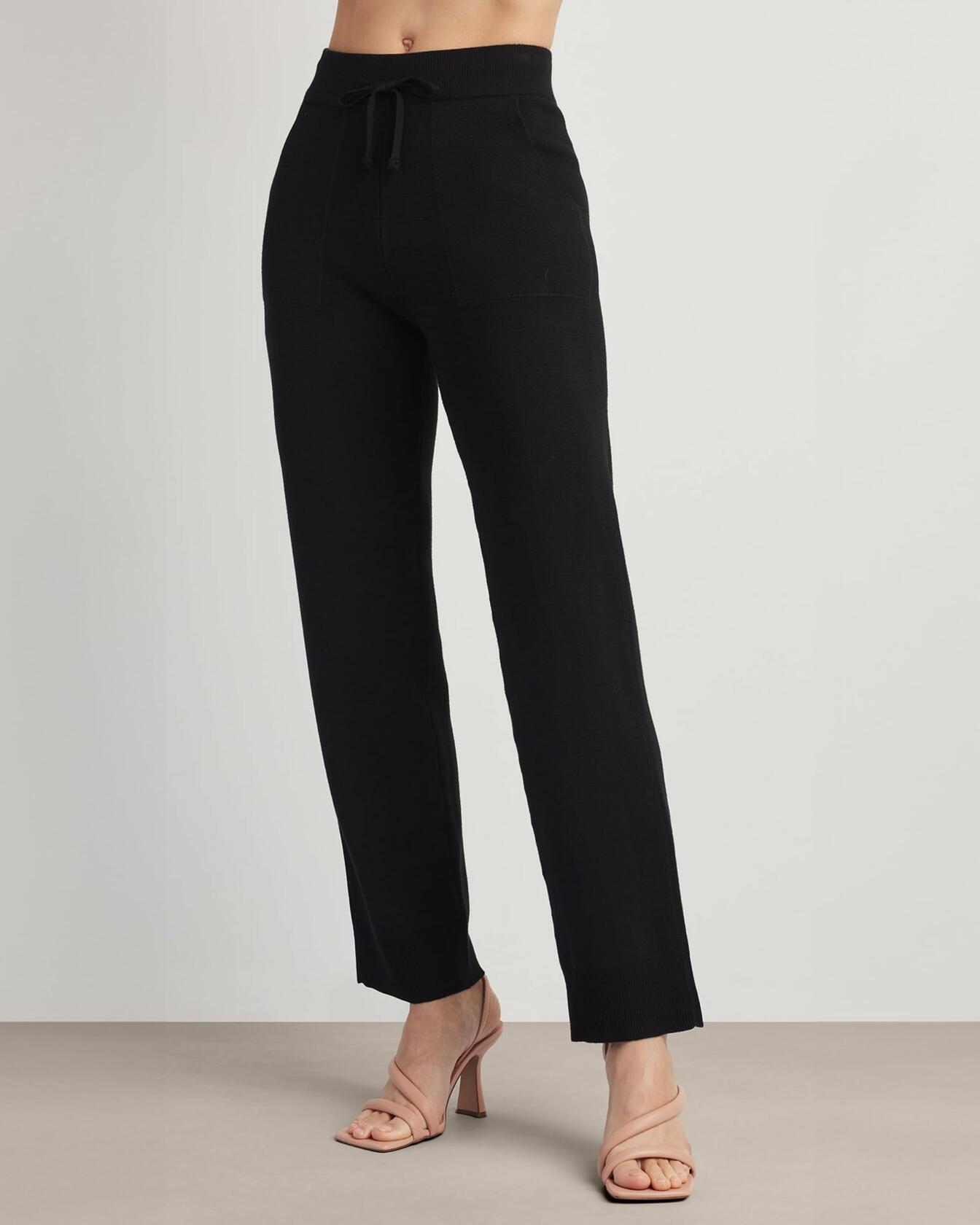 ELLEN TRACY Women's Knit Joni Casual Pull On Pants Black XL