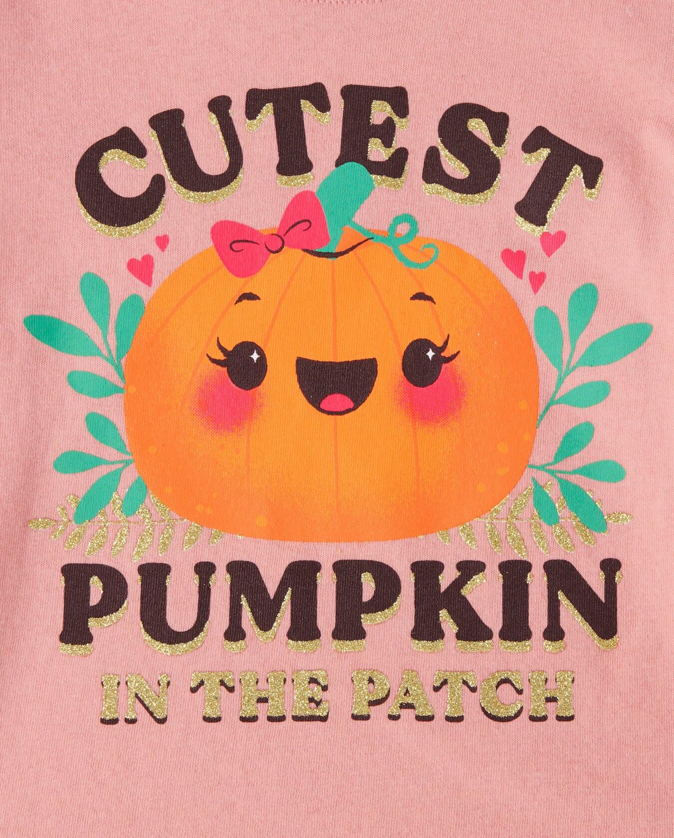 The Children's Place Baby Girls Long Sleeve Graphic TShirts 2Pack Pumpkin 12-18M