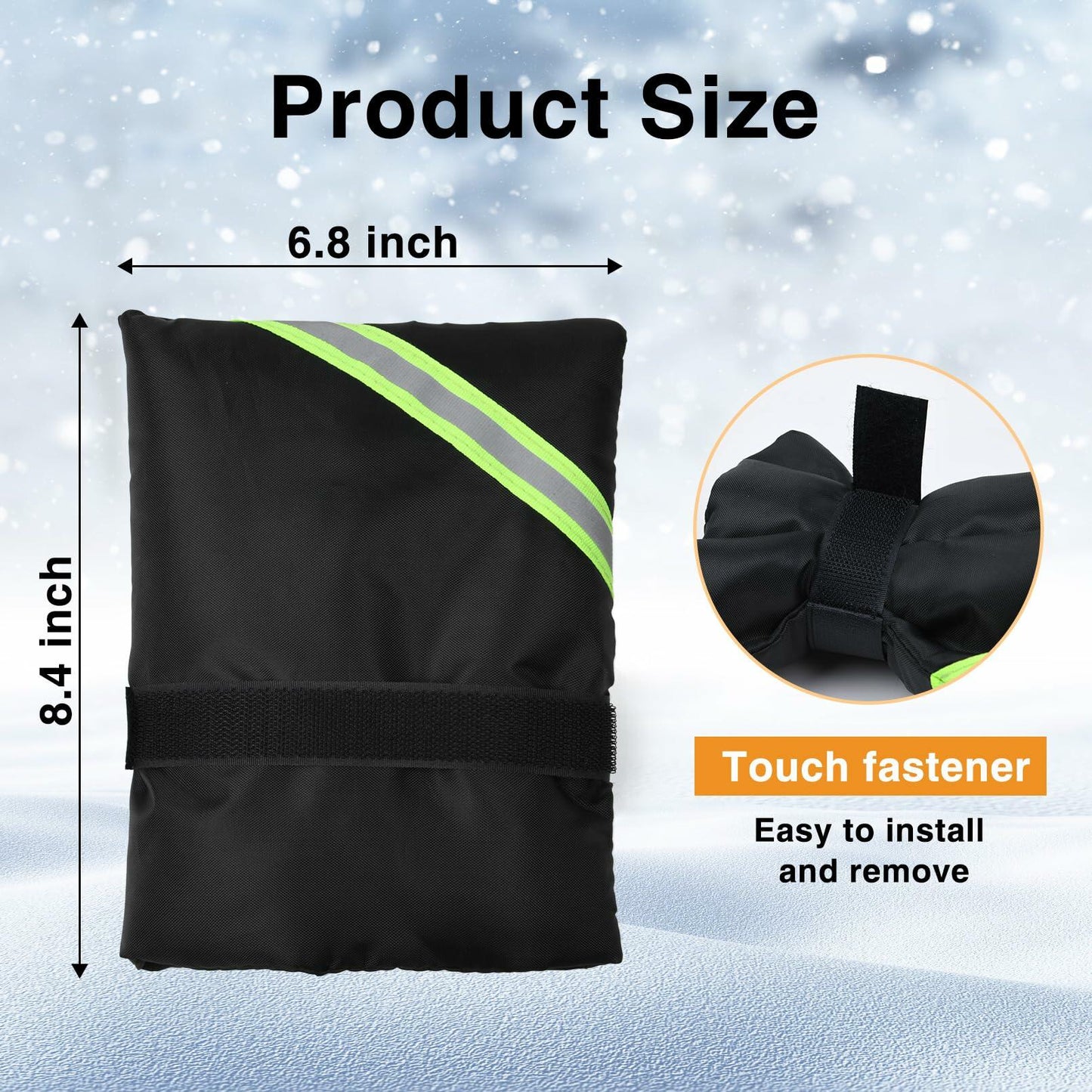 Outdoor Faucet Cover Thickened Waterproof Freeze Protection 8.4x6.8in Black 12pc