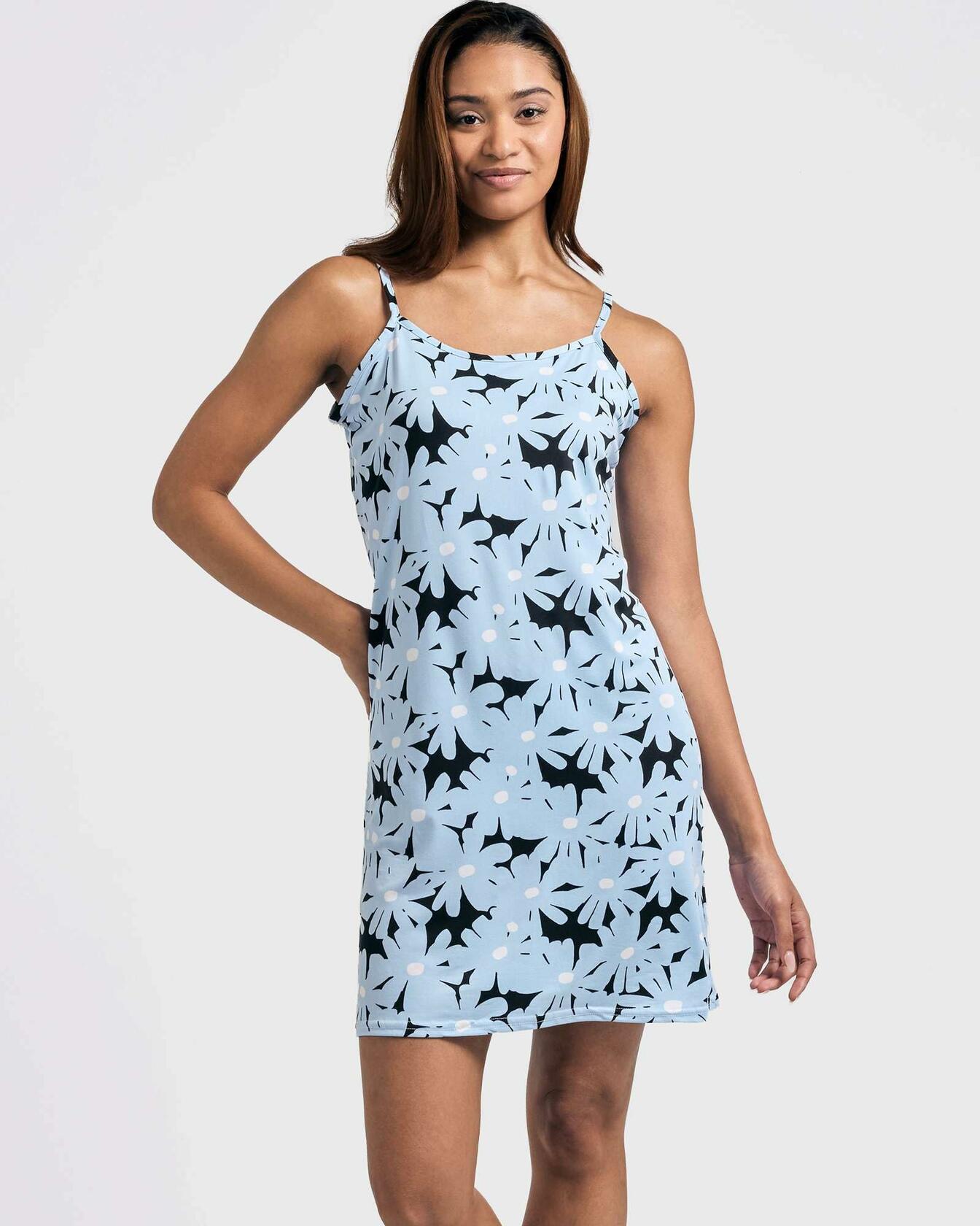 Real Essentials Women's Sleeveless Cami Nightgown 3 Pack Plus Size L