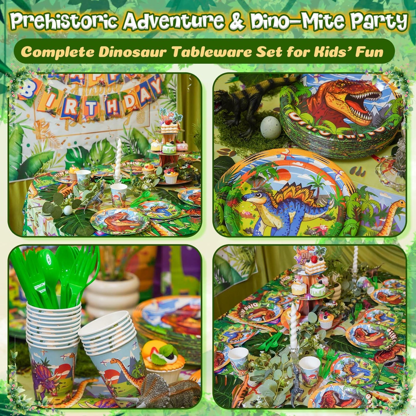 Daidle Unicorn Birthday Party Supplies Kit Banner Tableware for 24 Guests