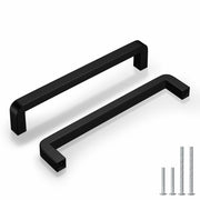 homdiy 25Pack 5in Black Stainless Steel Cabinet Handles Modern Drawer Pulls