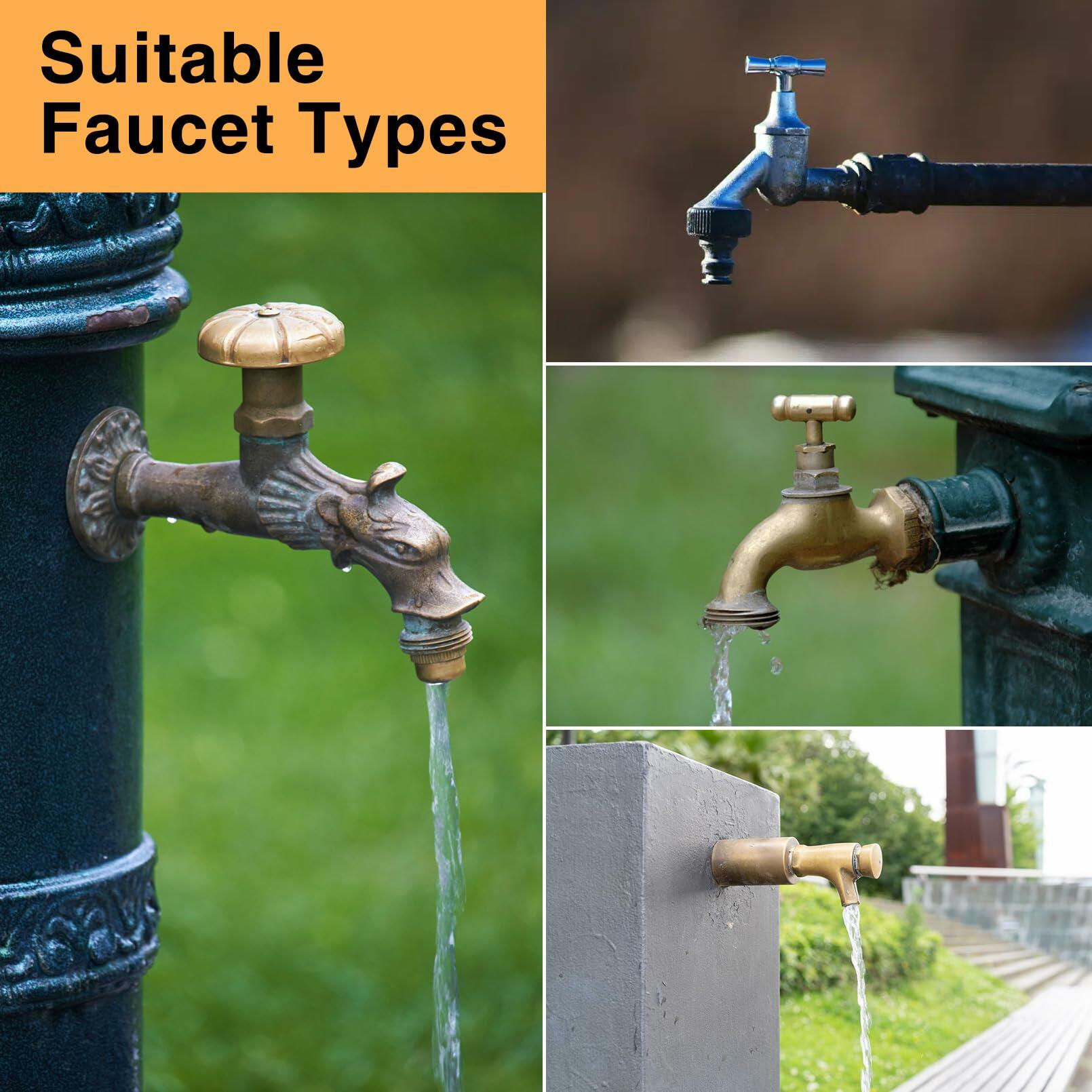 Outdoor Faucet Cover Thickened Waterproof Freeze Protection 8.4x6.8in Black 12pc