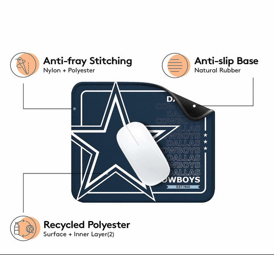 Aollpu Basic Waterproof Mouse Pad with Stitched Edges Non-Slip Rubber