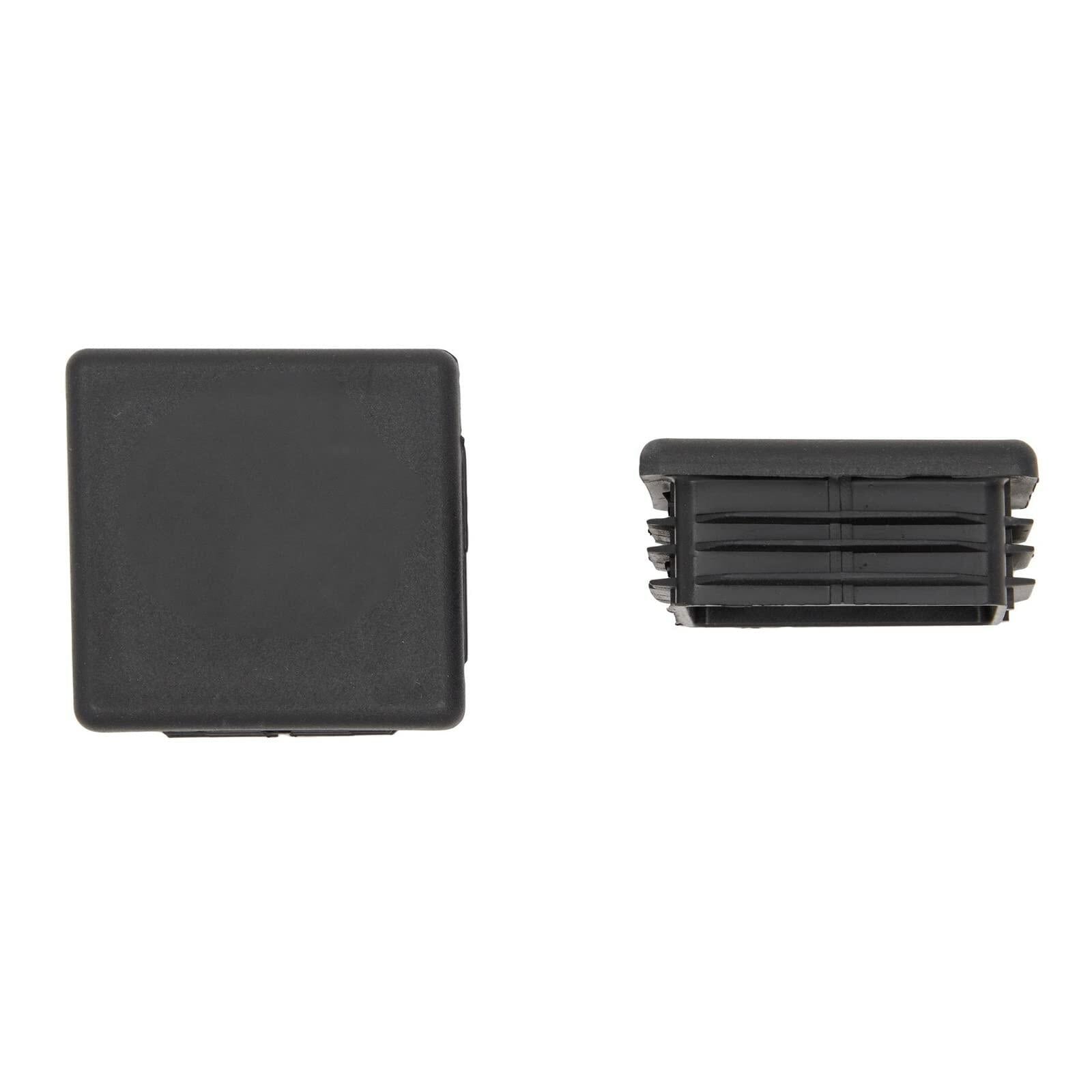 Stockroom Plus 2" Square Plastic Tubing End Caps 2x2 Inch 30 Pack