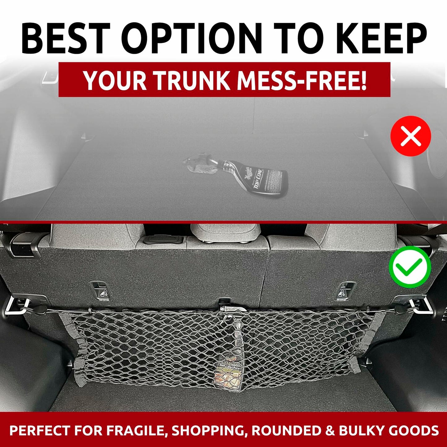 Kia Seltos Trunk Mesh Cargo Net Envelope Style 2021-2025 Black SUV