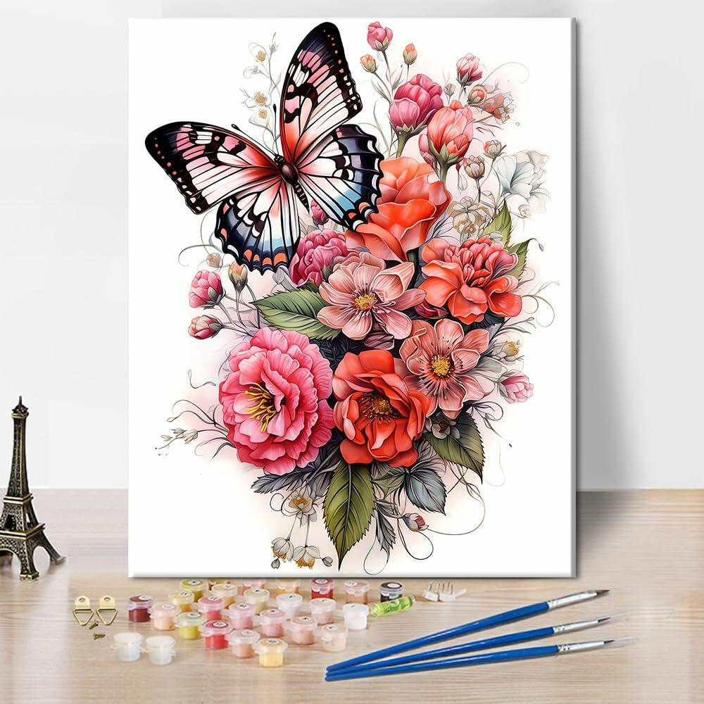 [Like New] TUMOVO Paint by Number Landscape Mountains DIY Kit 16x20 Inch Canvas