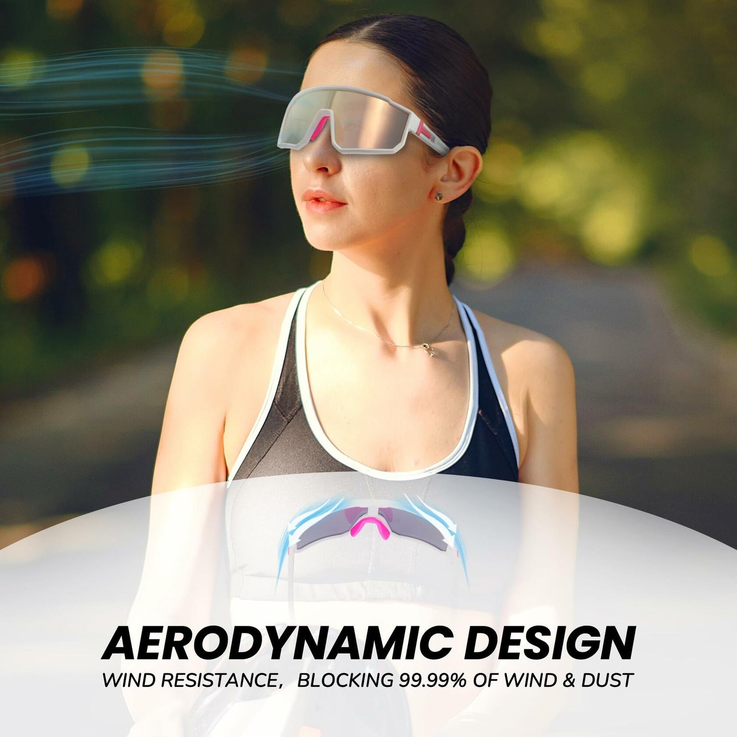 Generic Astrowalk Cycling Goggles UV Protection Multi-Sport Grey