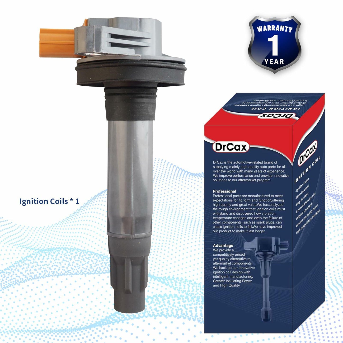 DrCax Ignition Coil UF646 DG549 Compatible Ford 3.5L V6 1 Pack