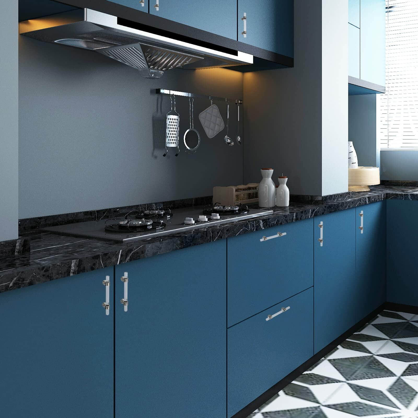 homdiy 10 Pack 5 Inch Cabinet Pulls Brushed Brass Gold Kitchen Handles