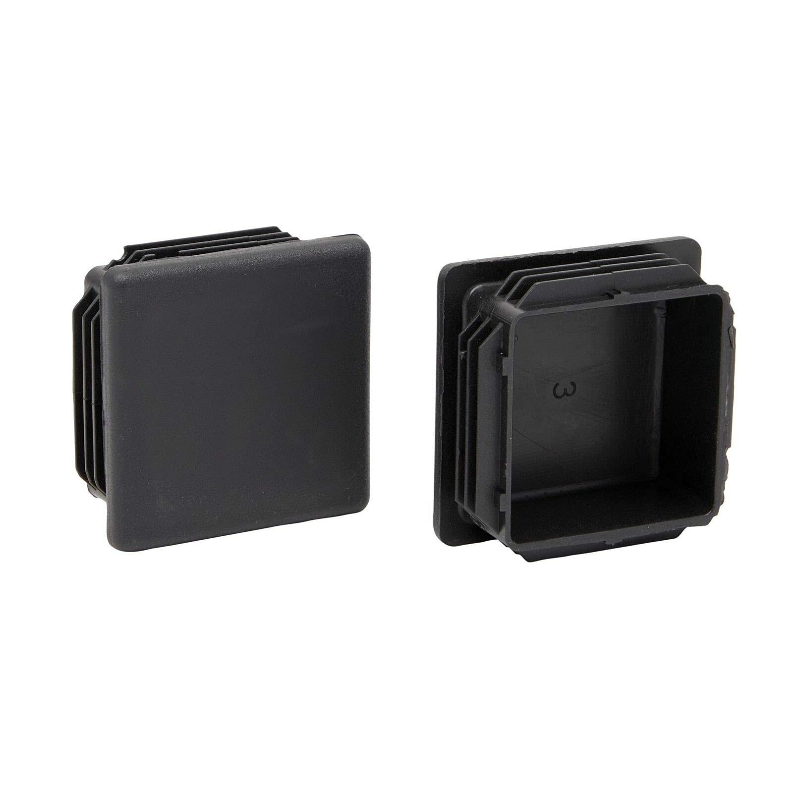 Stockroom Plus 2" Square Plastic Tubing End Caps 2x2 Inch 30 Pack