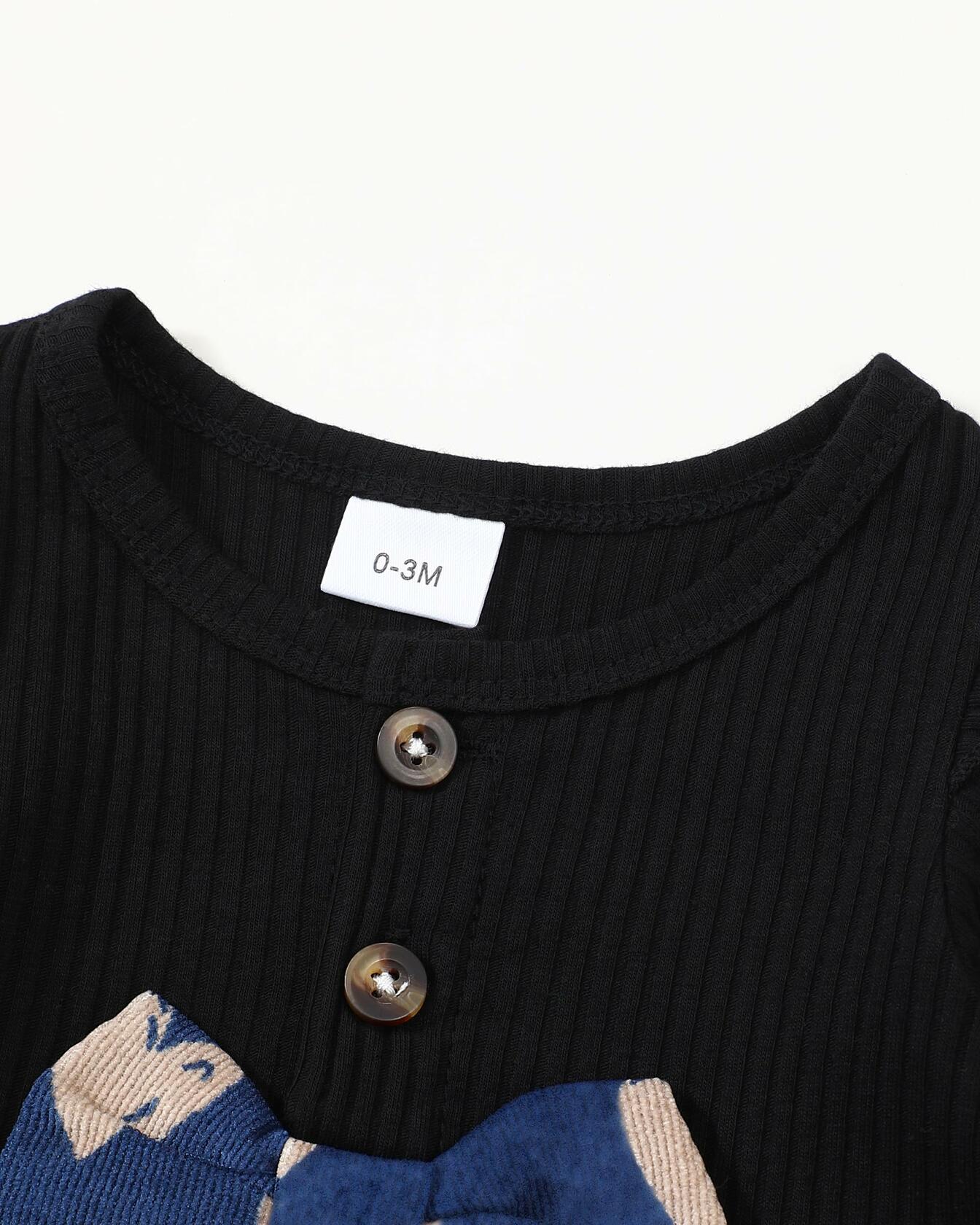 Baby Girl Halloween Dress Ribbed Ruffle Long Sleeve Brown Pumpkin Size 3-6M