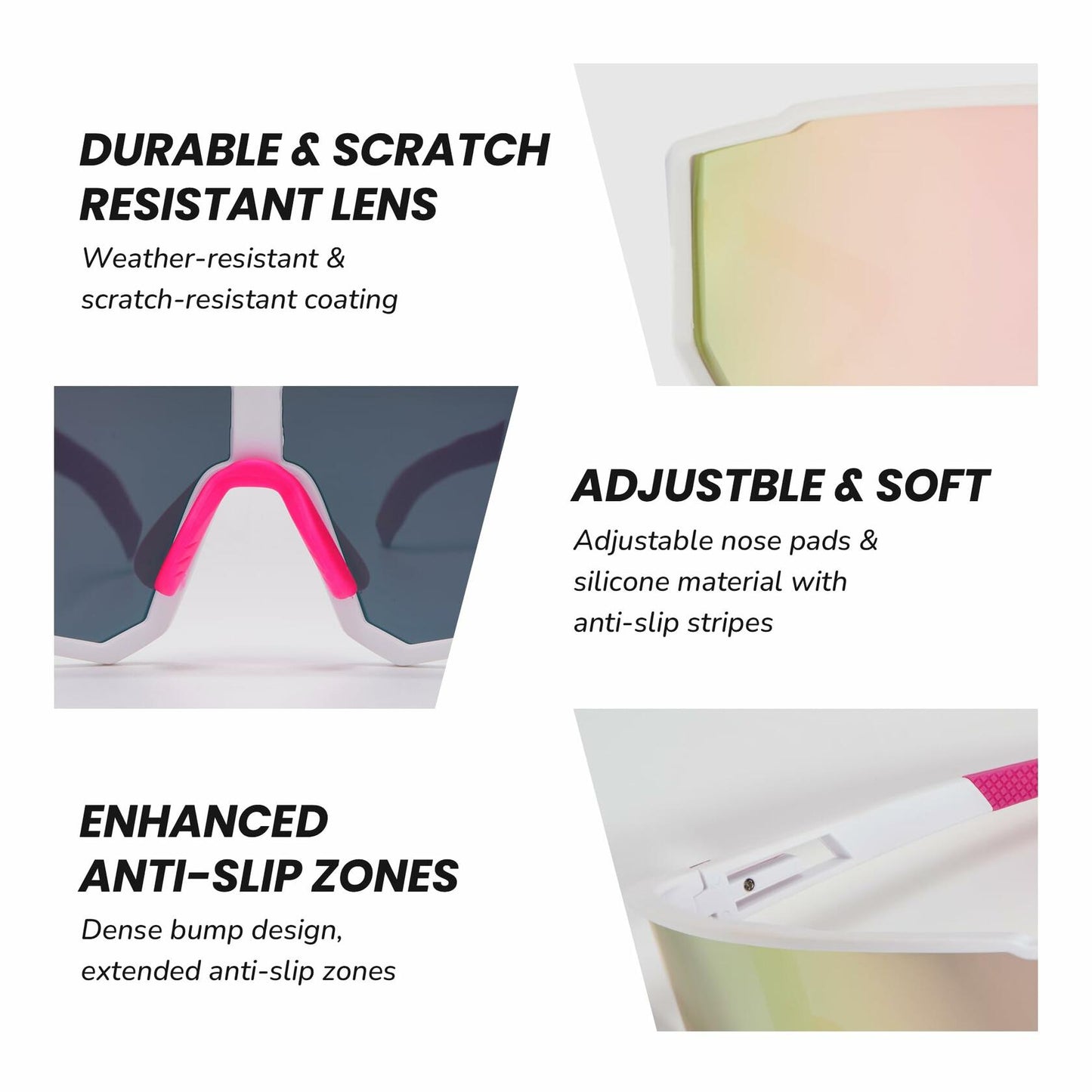 Generic Astrowalk Cycling Goggles UV Protection Multi-Sport Grey