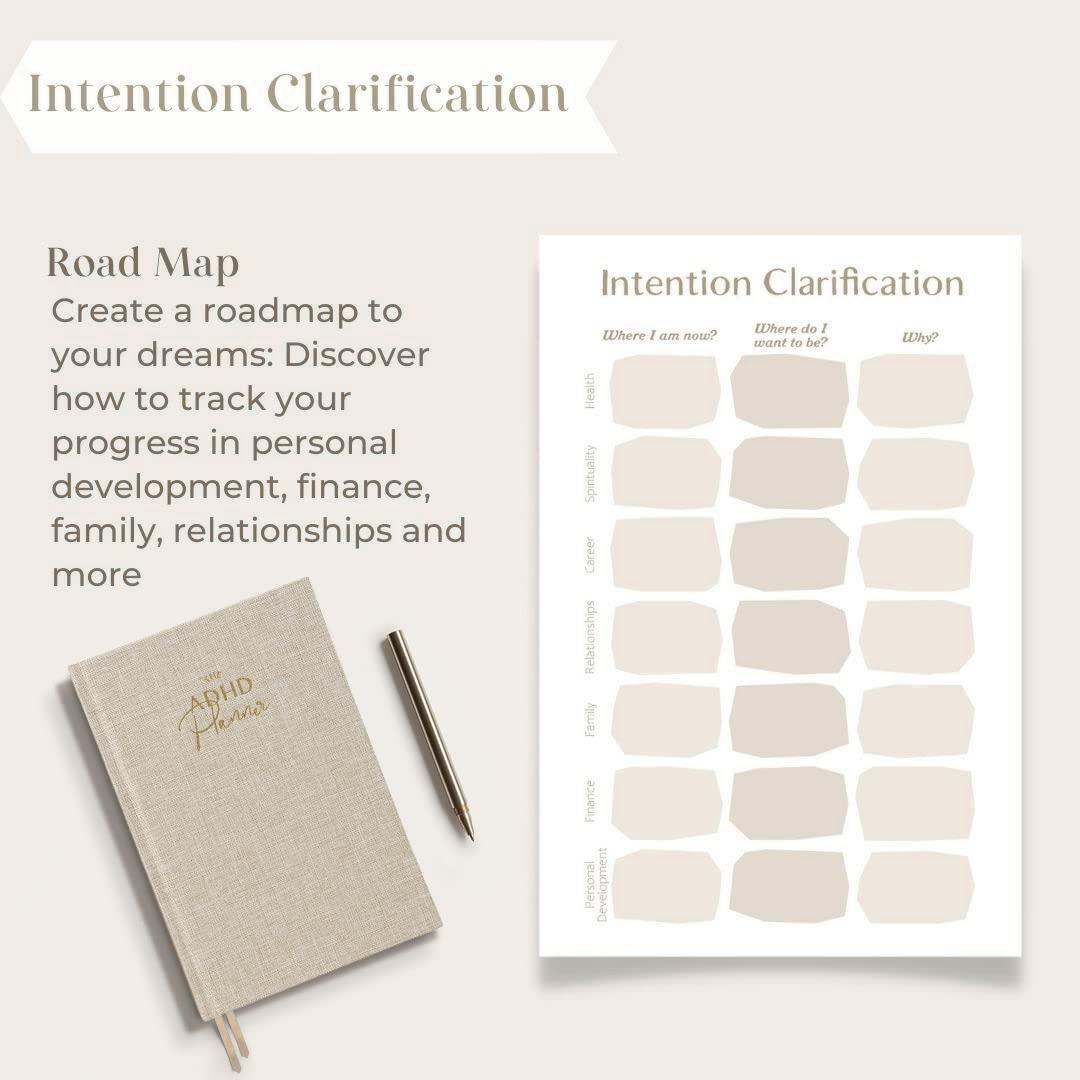 The ADHD Planner for Adults Undated Daily & Weekly Journal 90 Days Habit Tracker