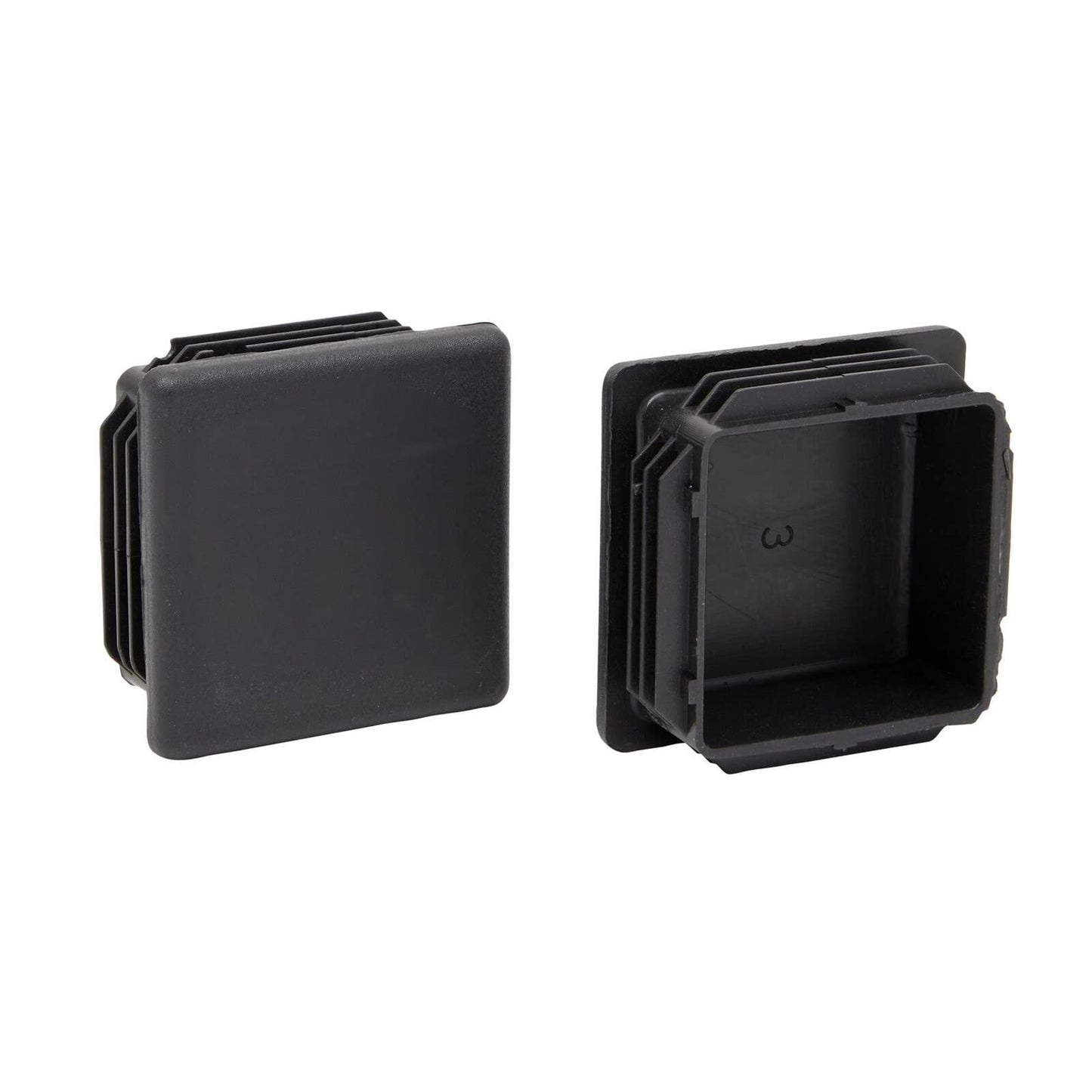 Stockroom Plus 2" Square Plastic Tubing End Caps 2x2 Inch 30 Pack