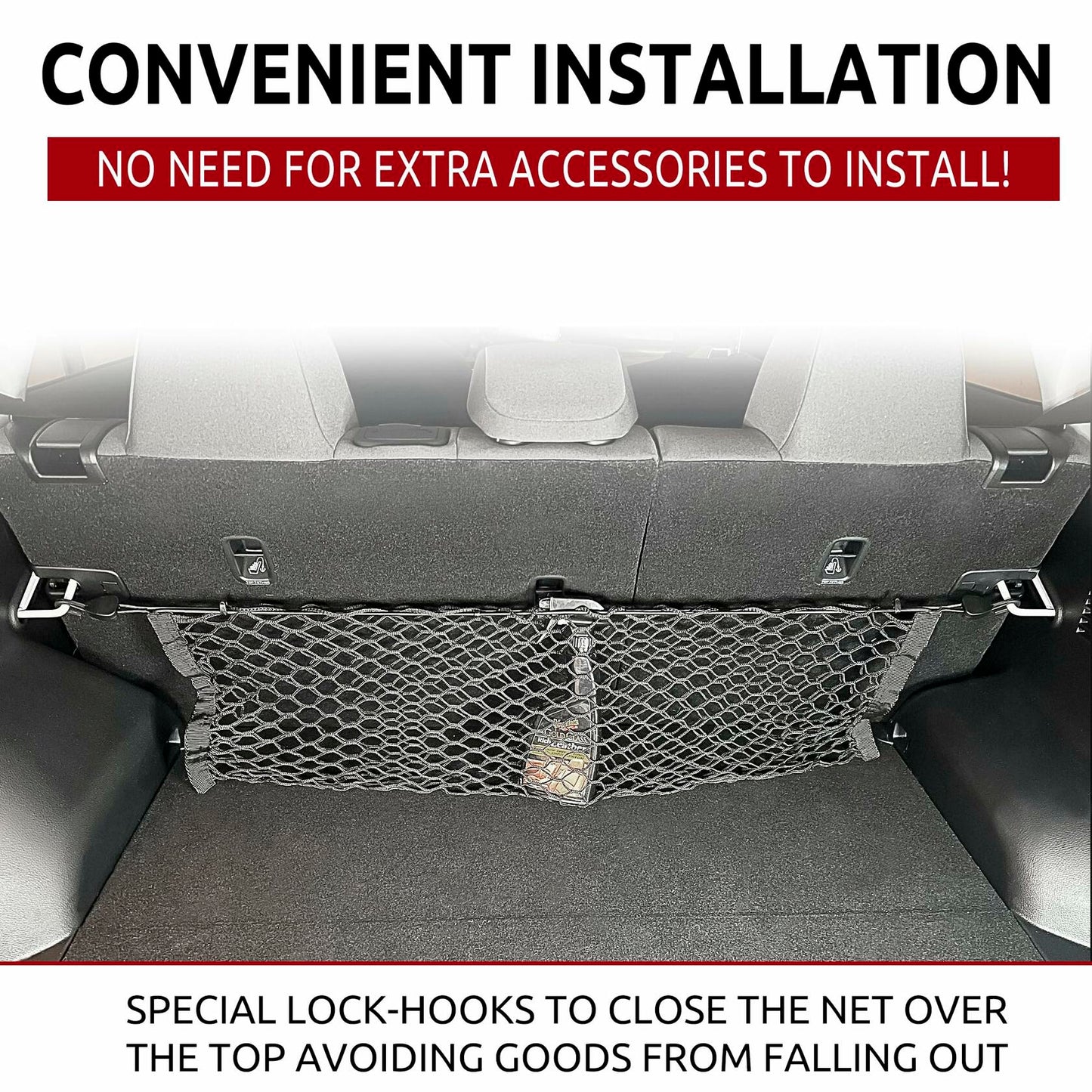 Kia Seltos Trunk Mesh Cargo Net Envelope Style 2021-2025 Black SUV