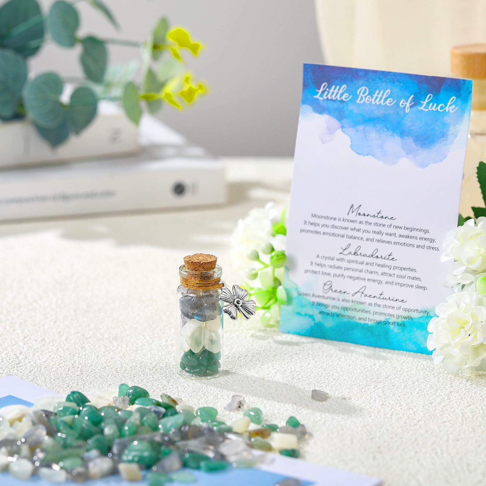 Reallnaive Good Luck Crystal Gemstone Bottle Souvenir Gift 0.13lb