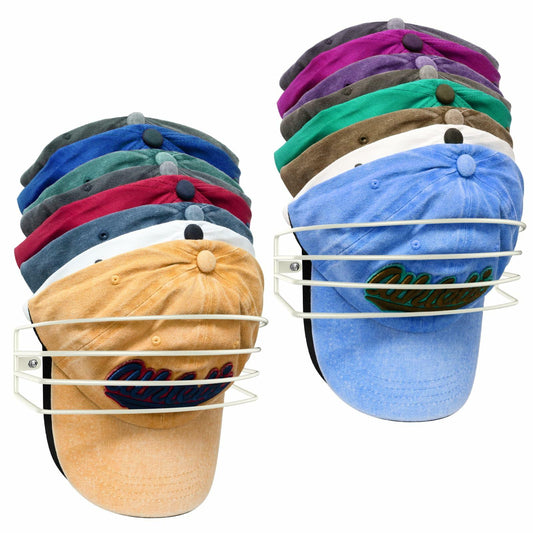 Fikoksol Metal Hat Racks for Baseball Caps Wall Mount Organizer 2Pcs Black