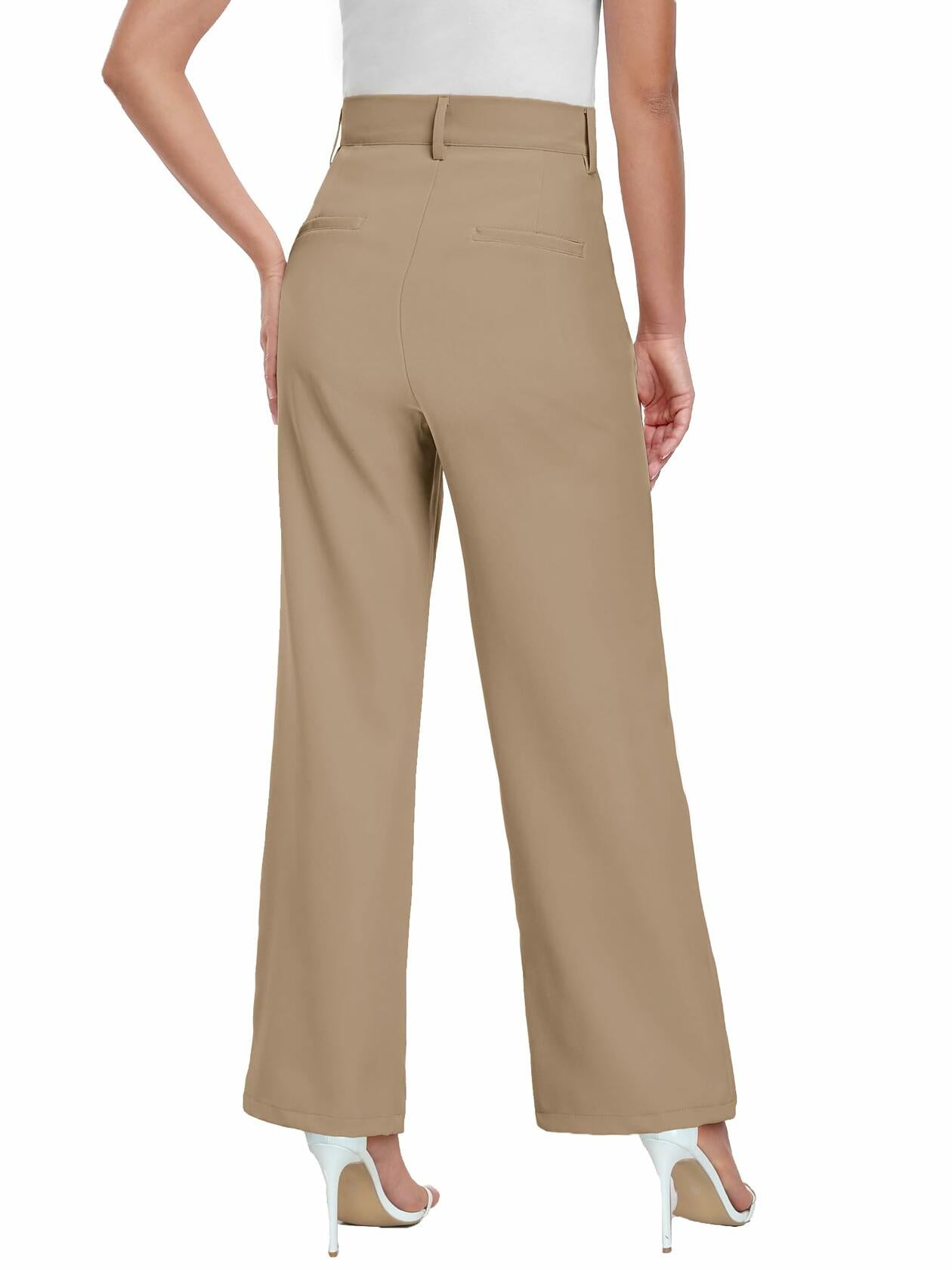 ELLEVEN Wide Leg High Waisted Palazzo Pants Brown Size XXL