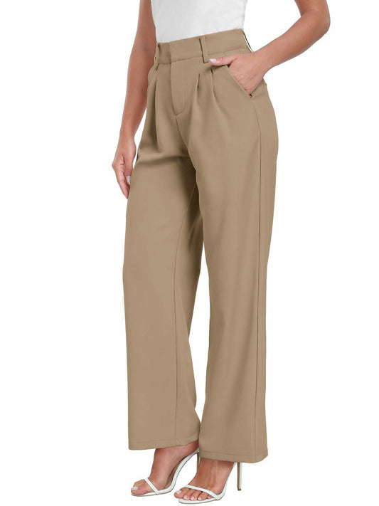 ELLEVEN Wide Leg High Waisted Palazzo Pants Brown Size XXL