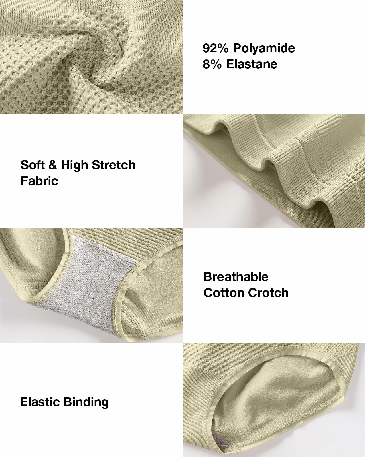 USEASY Mid Waist Tummy Control Seamless Shapewear Women Mint Size S