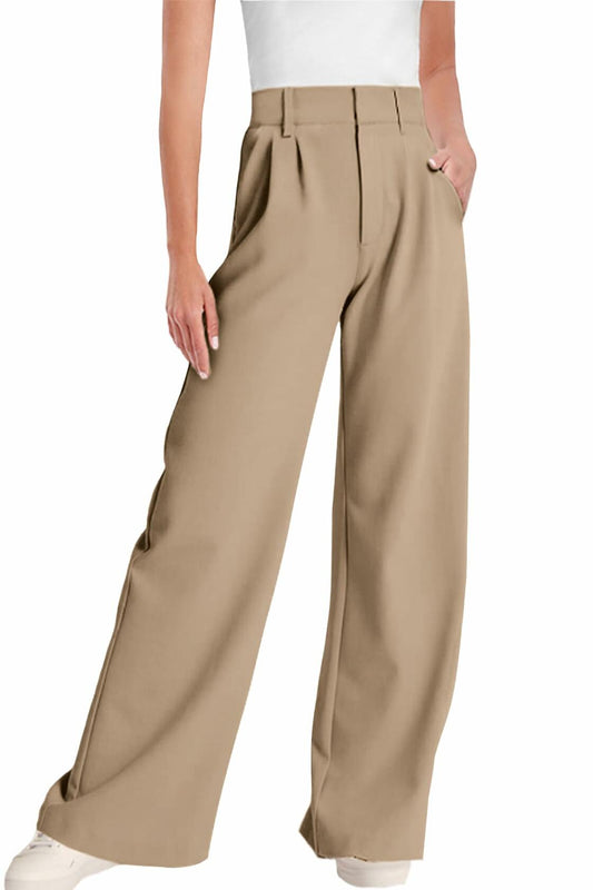 ELLEVEN Wide Leg High Waisted Palazzo Pants Brown Size XXL