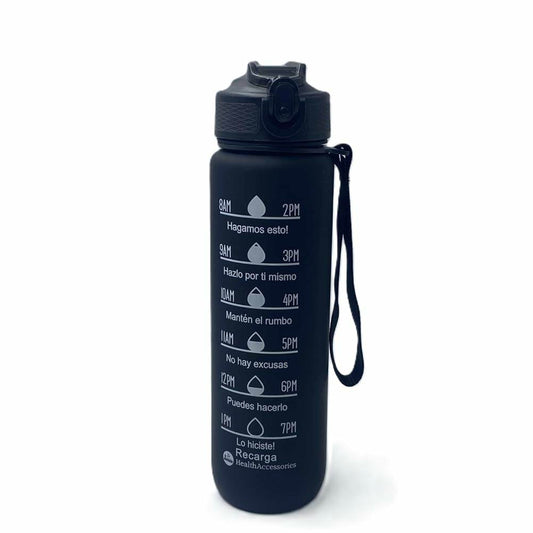 [Like_new] Healthaccessories Motivational Reusable Tritan Water Bottle 32oz Blue BPA Free