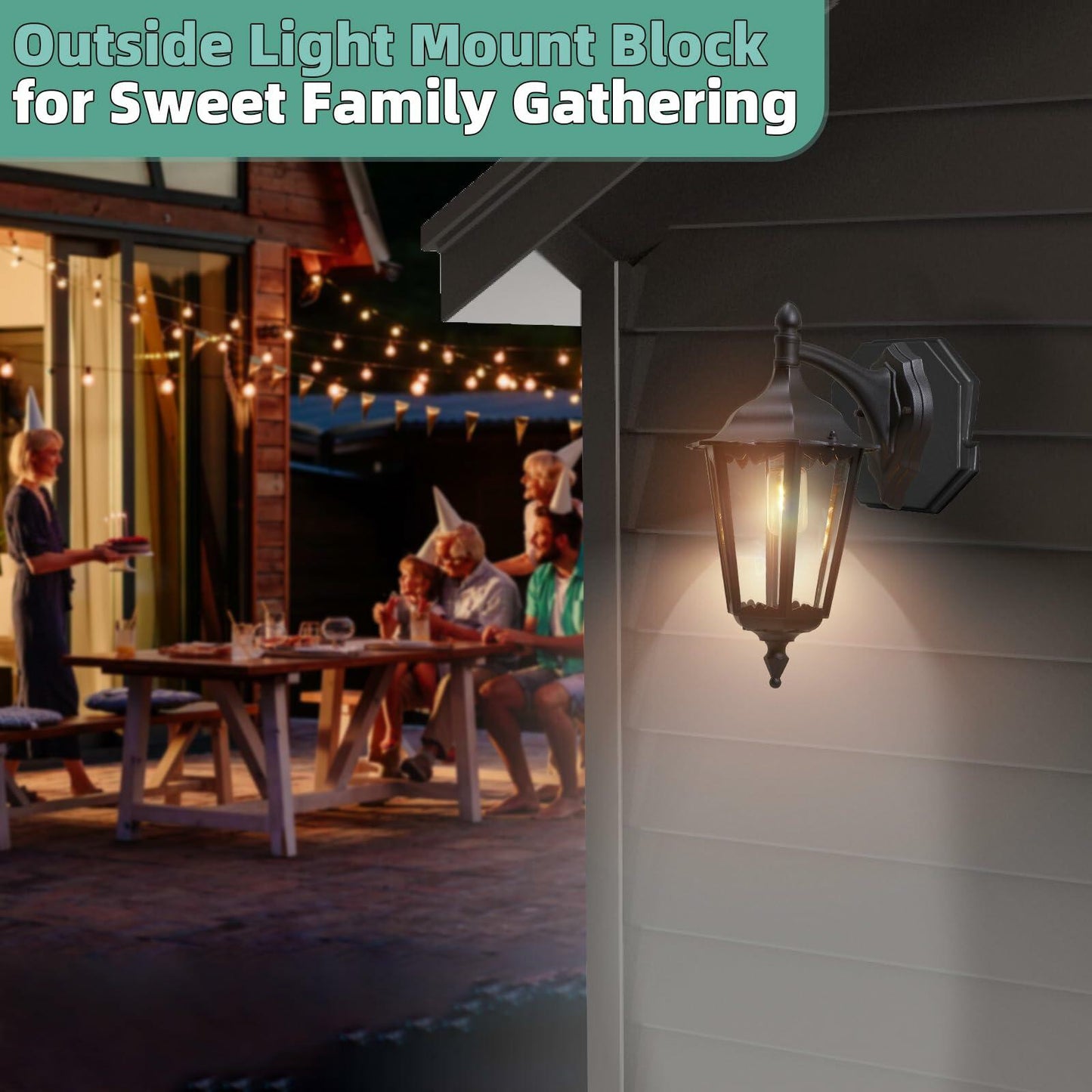 Qulity Vinyl Siding Mounting Block Octagon 1/2in Lap 4in Height Black 1 Pack