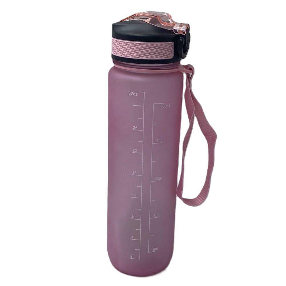[Like_new] Healthaccessories Motivational Reusable Tritan Water Bottle 32oz Blue BPA Free