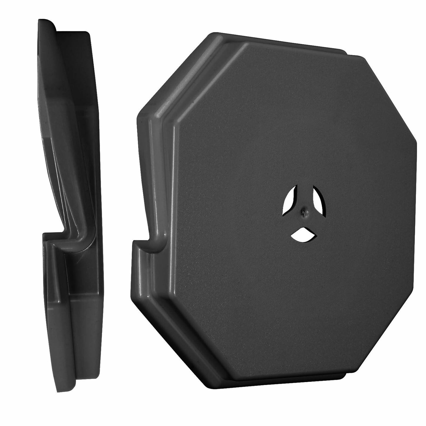 Qulity Vinyl Siding Mounting Block Octagon 1/2in Lap 4in Height Black 1 Pack