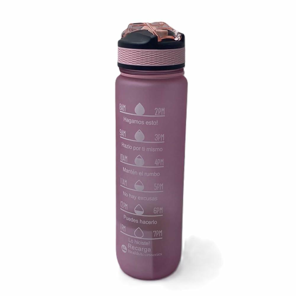 [Like_new] Healthaccessories Motivational Reusable Tritan Water Bottle 32oz Blue BPA Free