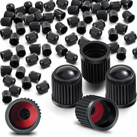 [Like New] Outus 200 Pcs Tire Valve Stem Caps Universal Plastic Black Covers
