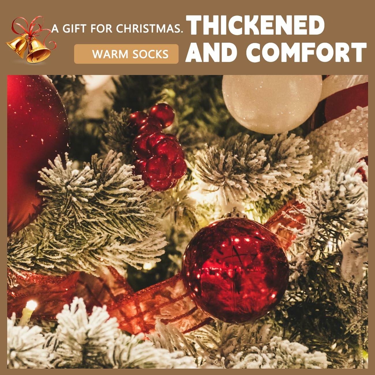 KKVXVEUQZ Men's Premium Cotton Christmas Socks 3 Pack