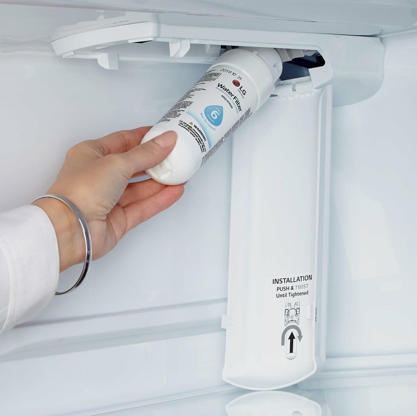[Like_new] LG LT1000P Refrigerator Water Filter 6 Month 200 Gallon Capacity White