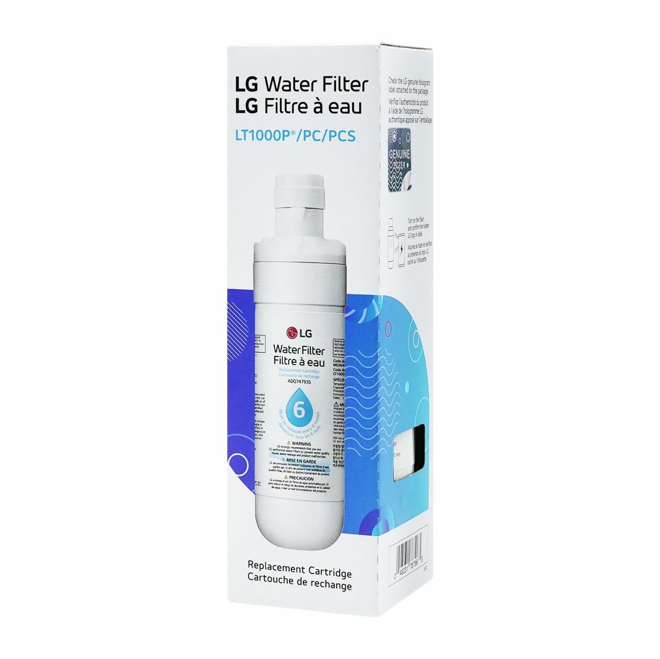 [Like_new] LG LT1000P Refrigerator Water Filter 6 Month 200 Gallon Capacity White