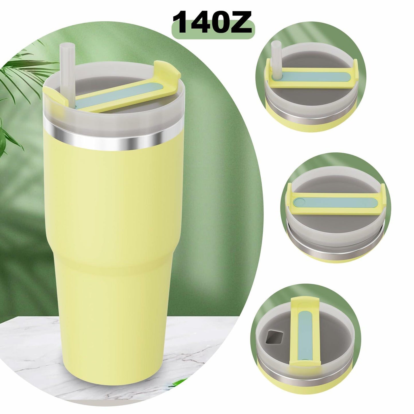 [Like_new] YOUEXPERT 14 oz Tumbler with Straw, Insulated Tumblers with Lid and Straw, 14 oz