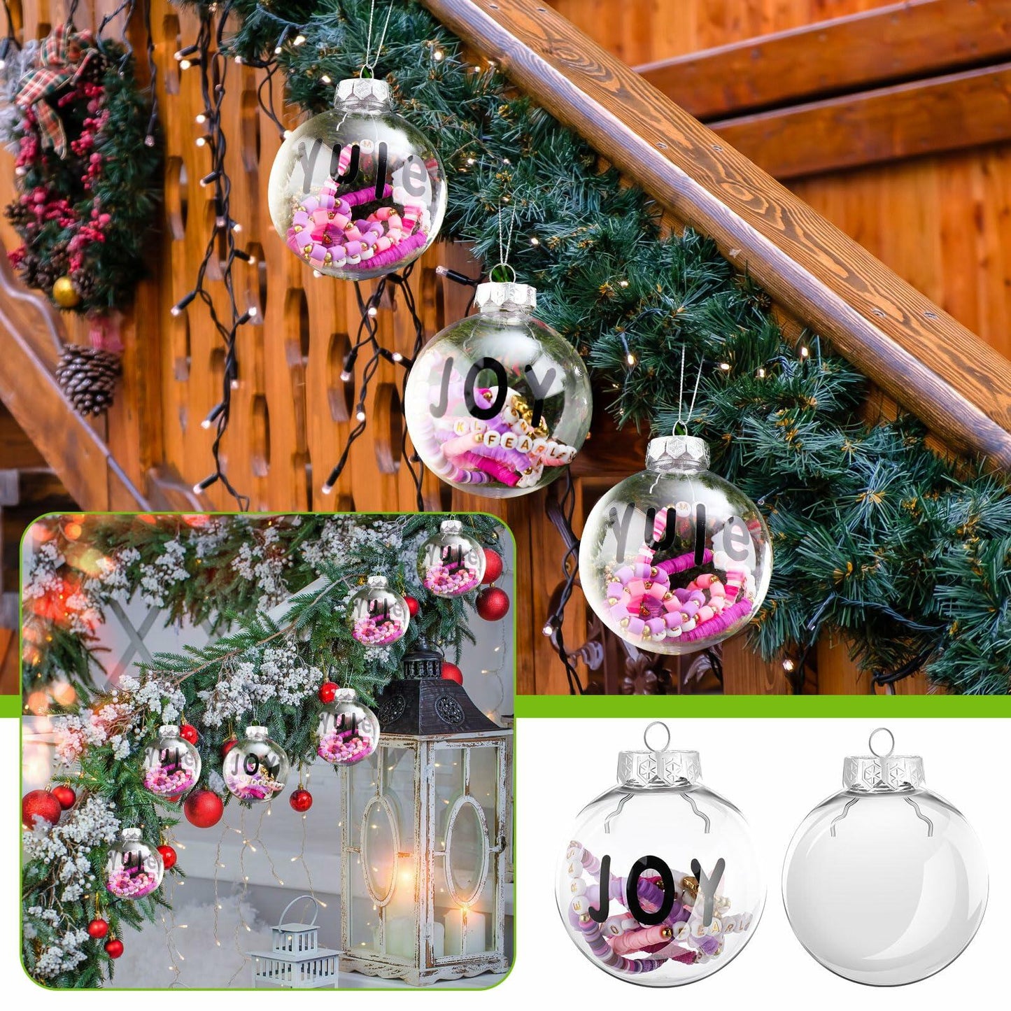 [Like_new] Poen 50 Pcs Pink Christmas Ball Ornaments for Tree DIY Holiday Decor