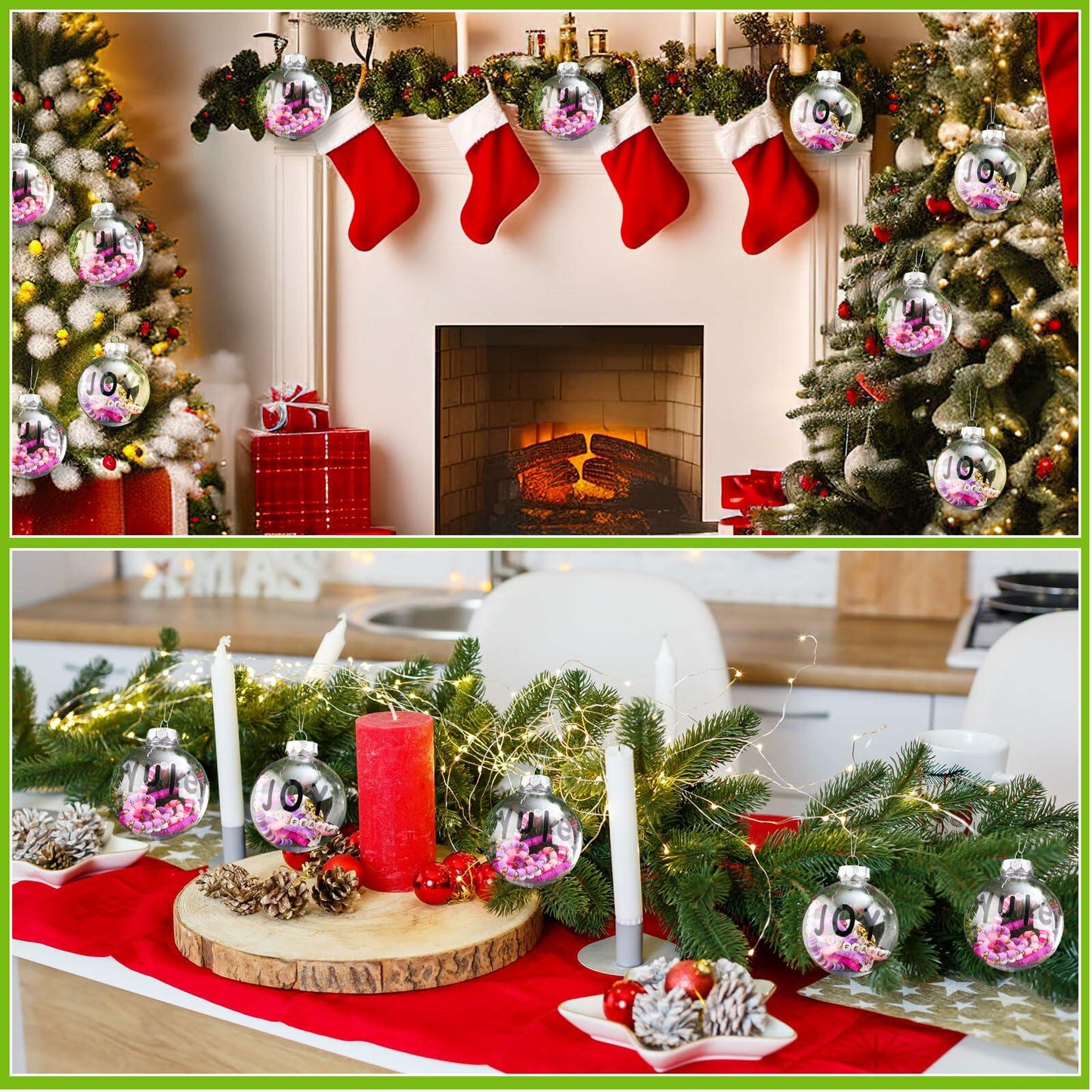 [Like_new] Poen 50 Pcs Pink Christmas Ball Ornaments for Tree DIY Holiday Decor