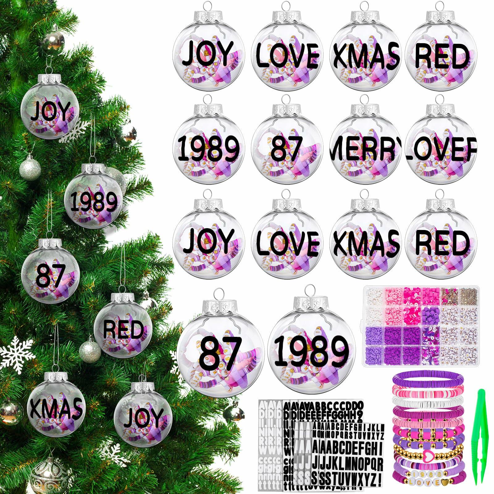 [Like New] Poen 50 Pcs Pink Christmas Ball Ornaments for Tree DIY Holiday Decor