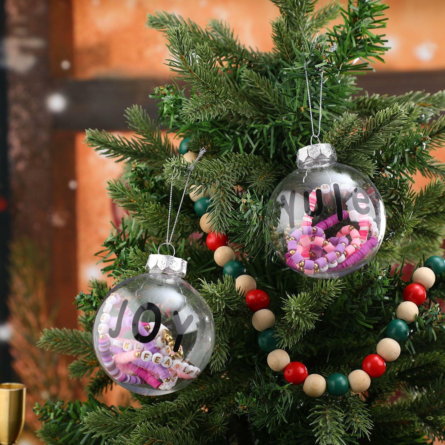 [Like_new] Poen 50 Pcs Pink Christmas Ball Ornaments for Tree DIY Holiday Decor