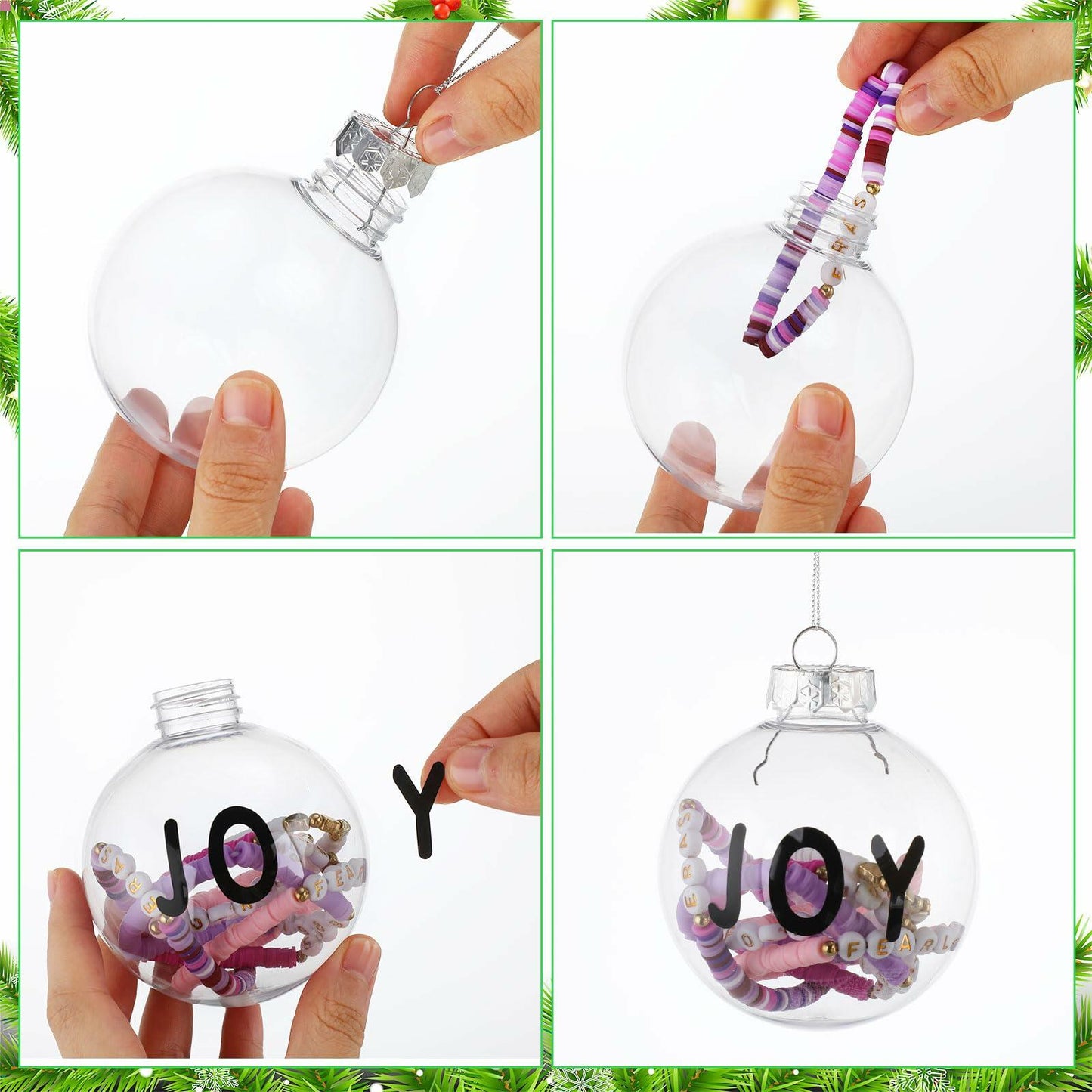 [Like_new] Poen 50 Pcs Pink Christmas Ball Ornaments for Tree DIY Holiday Decor