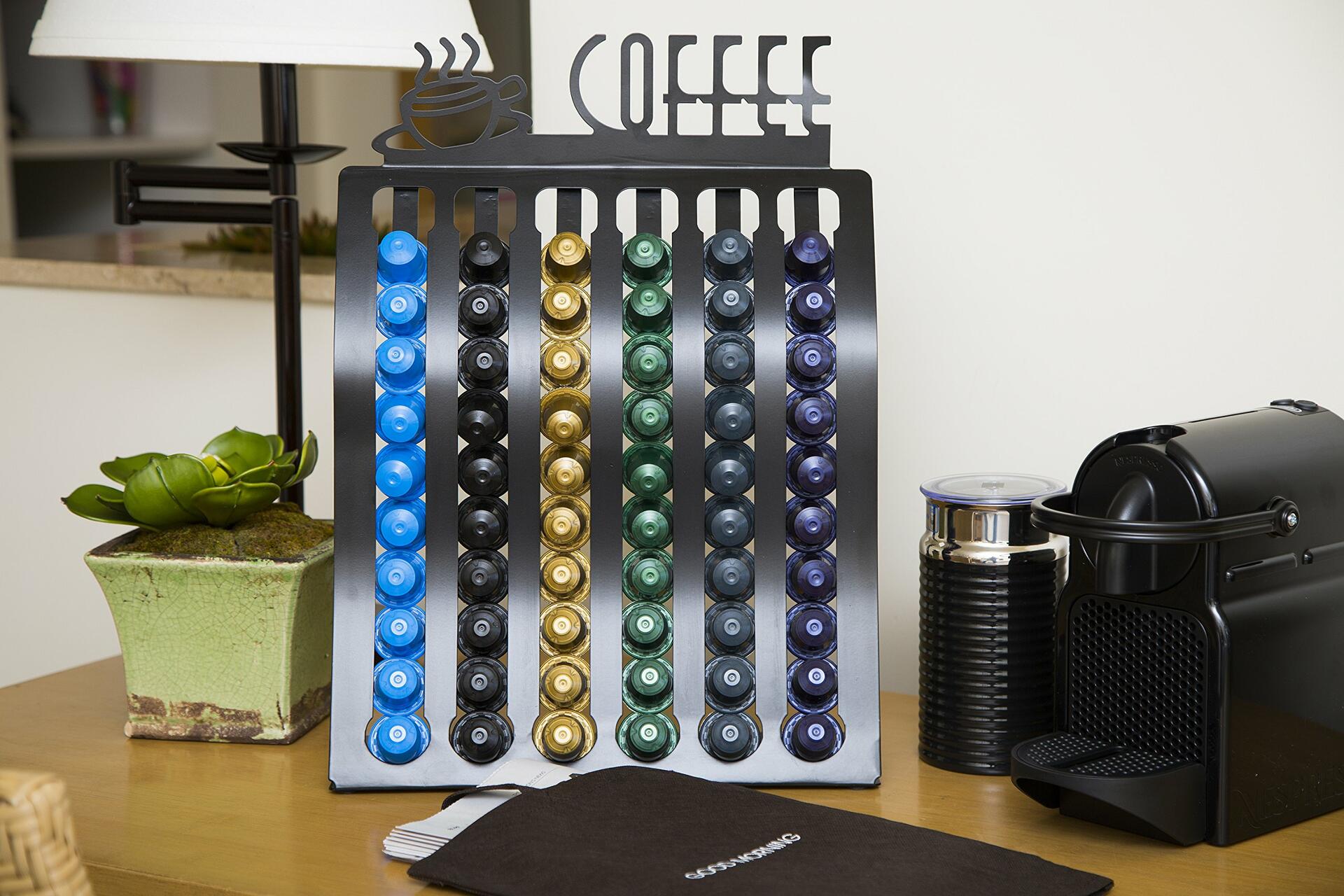 Insight Metal Nespresso Pod Rack Holder Fits 60 Coffee Capsules Home Office